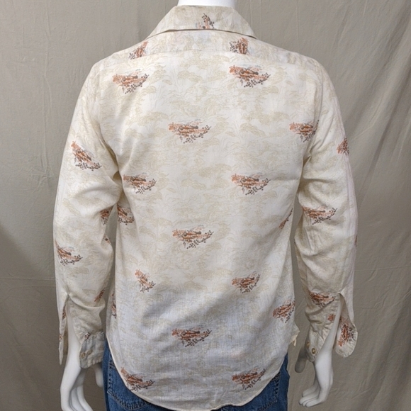 Vintage button down shirt with Asian print - Picture 5 of 8